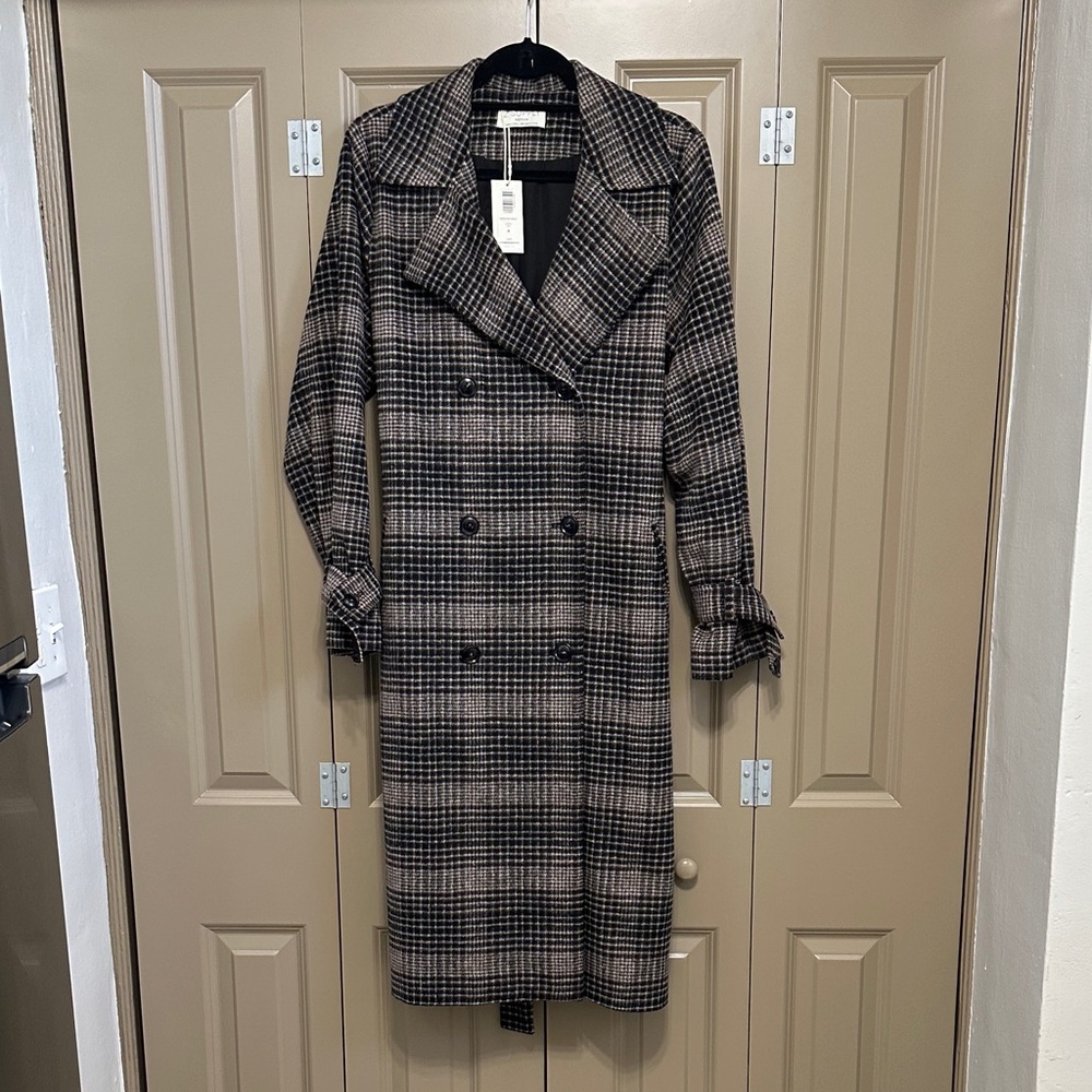 Z Supply Jackie Plaid Trench- size Medium